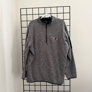 Antigua Men's Charcoal Zip-Up Sweater